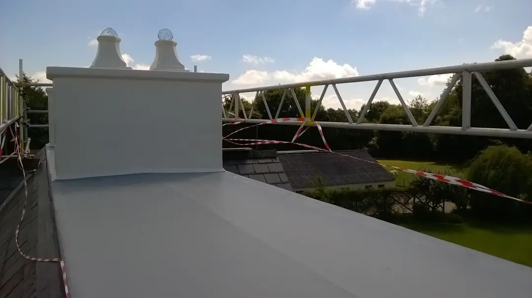 GRP chimney and flat roof Raglan