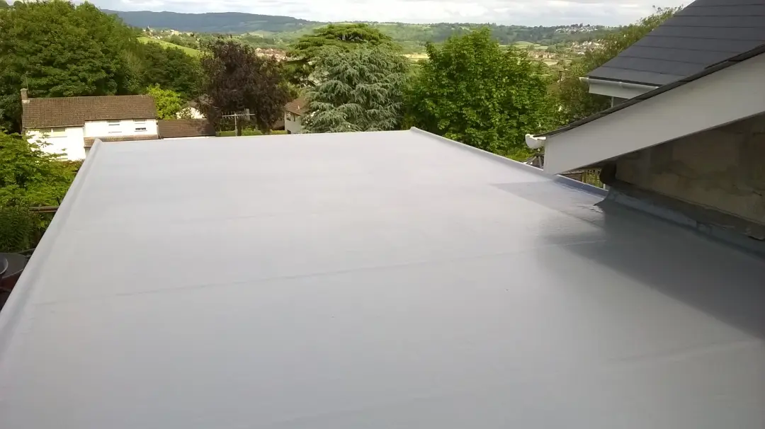 Flat roof in Crickhowell with flocoat