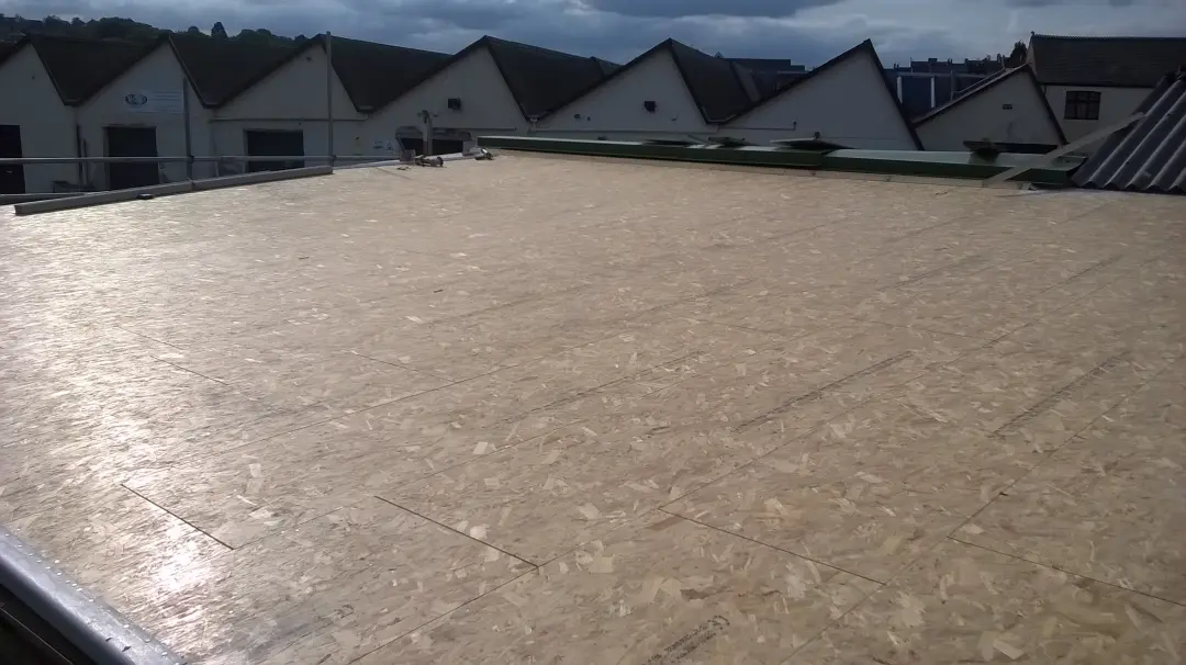 Factory flat roof in Newport
